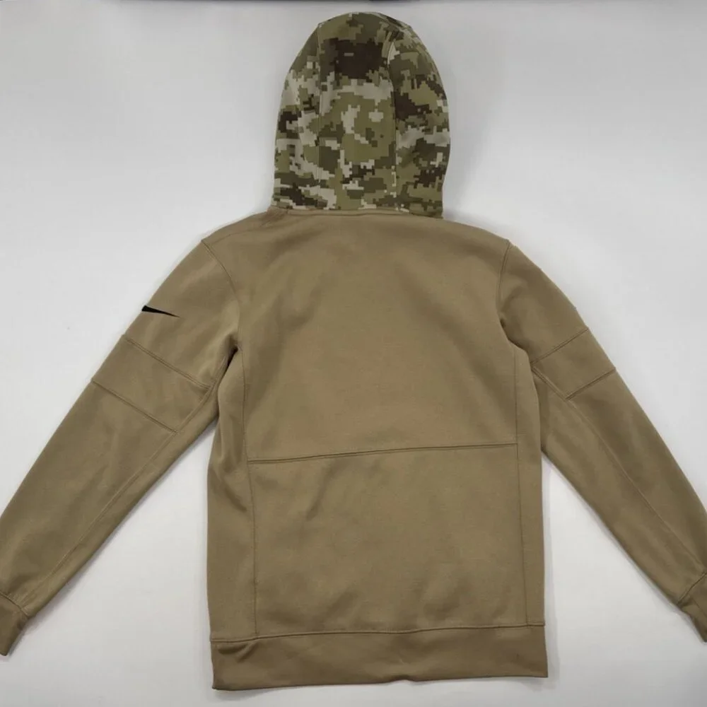 New Orleans Saints Hoodie Mens Small Salute to Service Camo Therma Pullover Tan